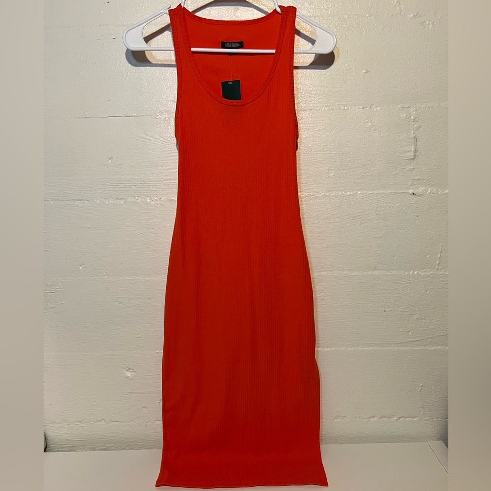 Sleeveless Orange Dress